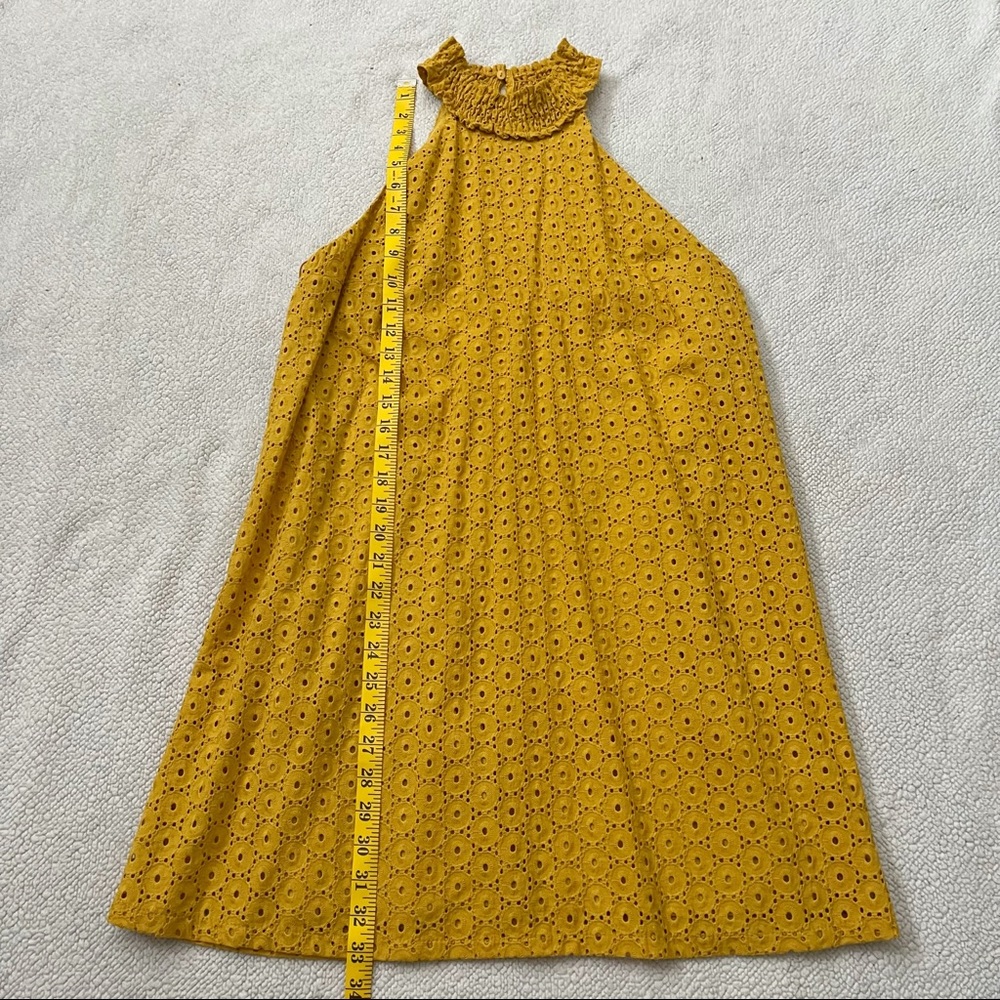Zara Yellow Sleeveless Mock Neck Dress, Size Small - Picture 3 of 9